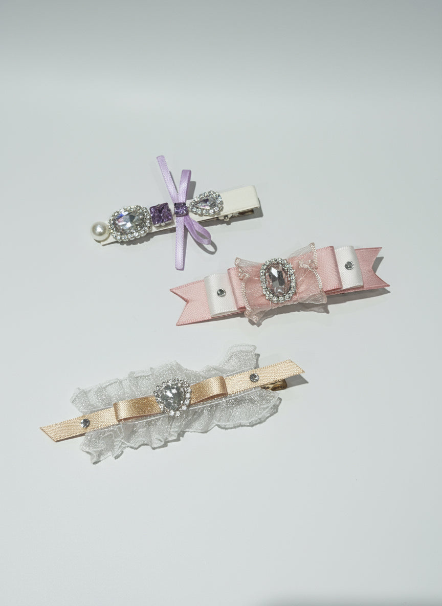 Carrie Organza Heart Flat Bow