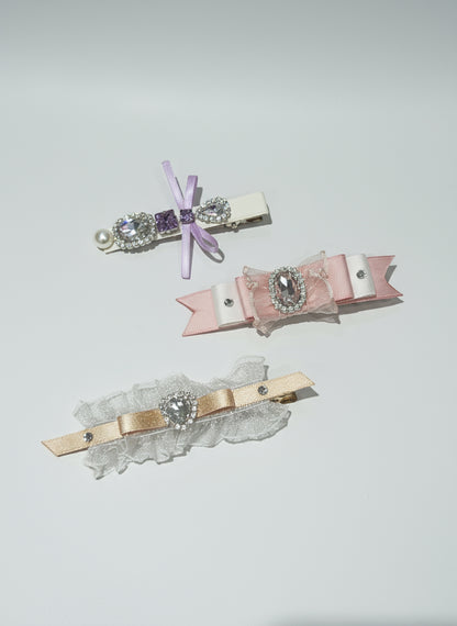 Carrie Organza Heart Flat Bow