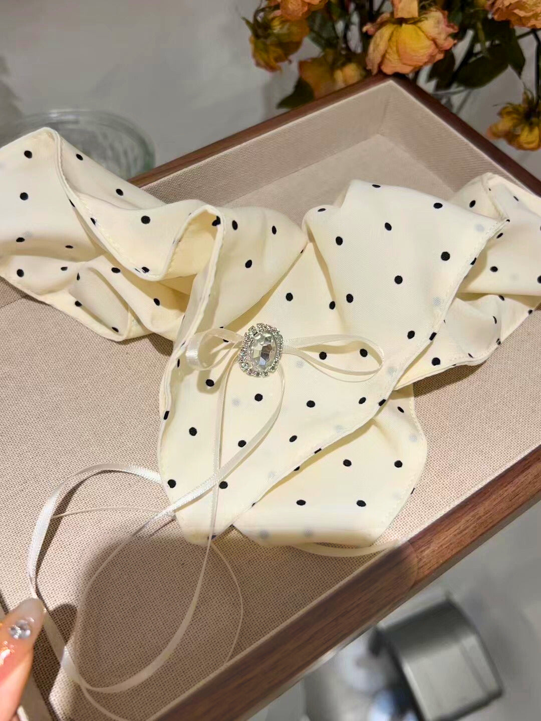 Polka Square Handkerchief Scrunchies