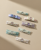 Trista  Colorblock Bejewelled Slim Clip