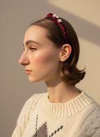 Scarlet Tartan Bow Hairband