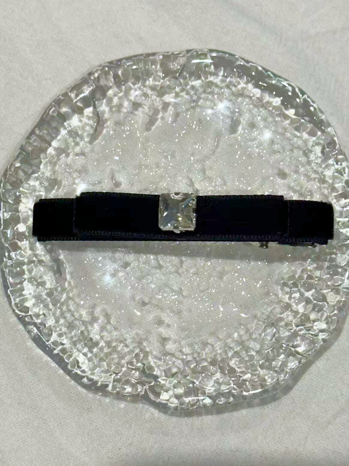 Honey Velvet Slim Bow Clip