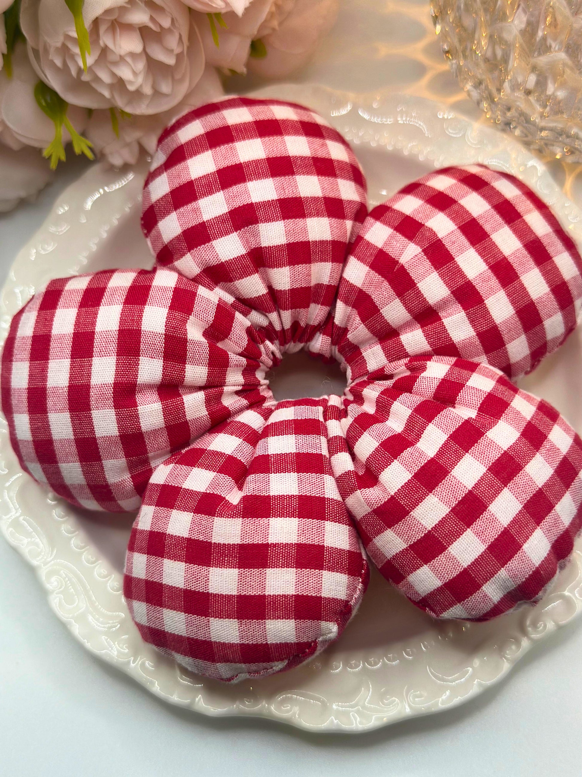 Poppy Flower Scrunchies