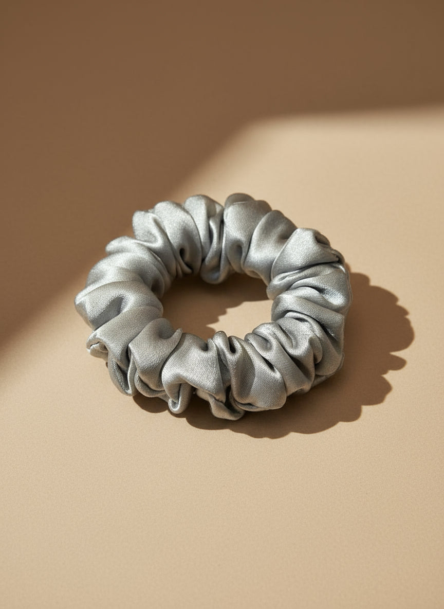 Small Dahlia Mulberry Silk Scrunchies