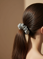 Small Dahlia Mulberry Silk Scrunchies