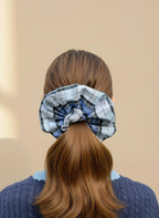 XL Blue Gingham Scrunchies