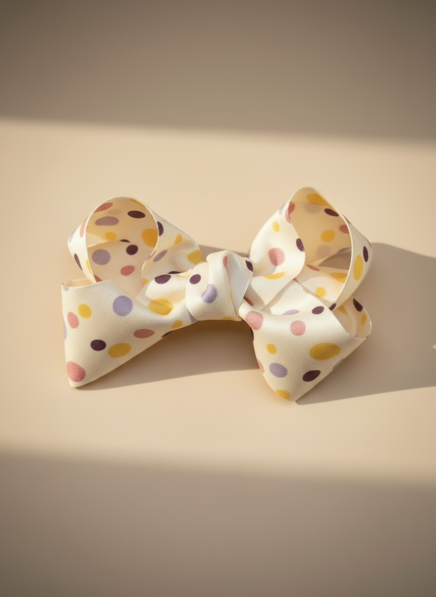 Bernice Medium Polka Bow Clip