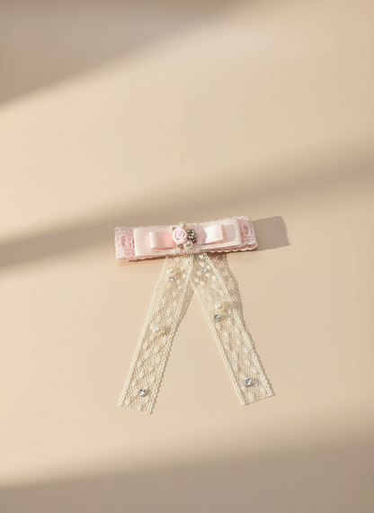 Hazel Fleur Bejewelled Lace Bow