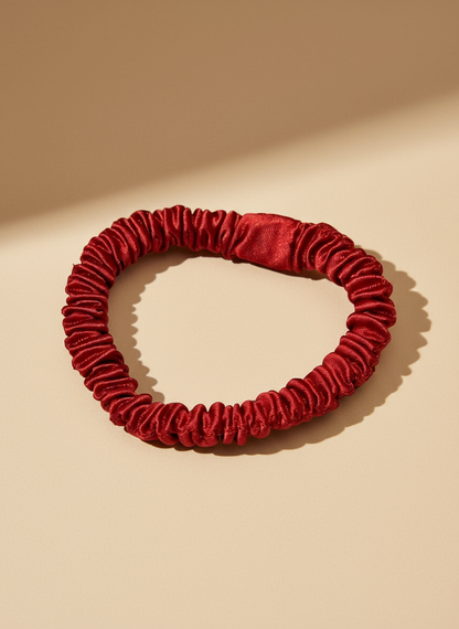 XS Dahlia mulberry Silk Scrunchies