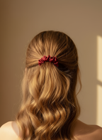 XS Dahlia mulberry Silk Scrunchies