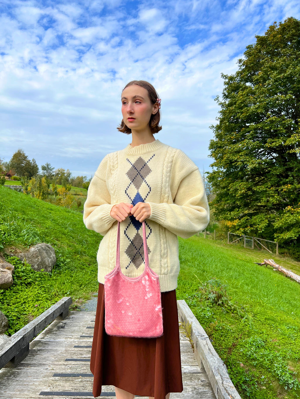 Medium Blush Evelyne Tote