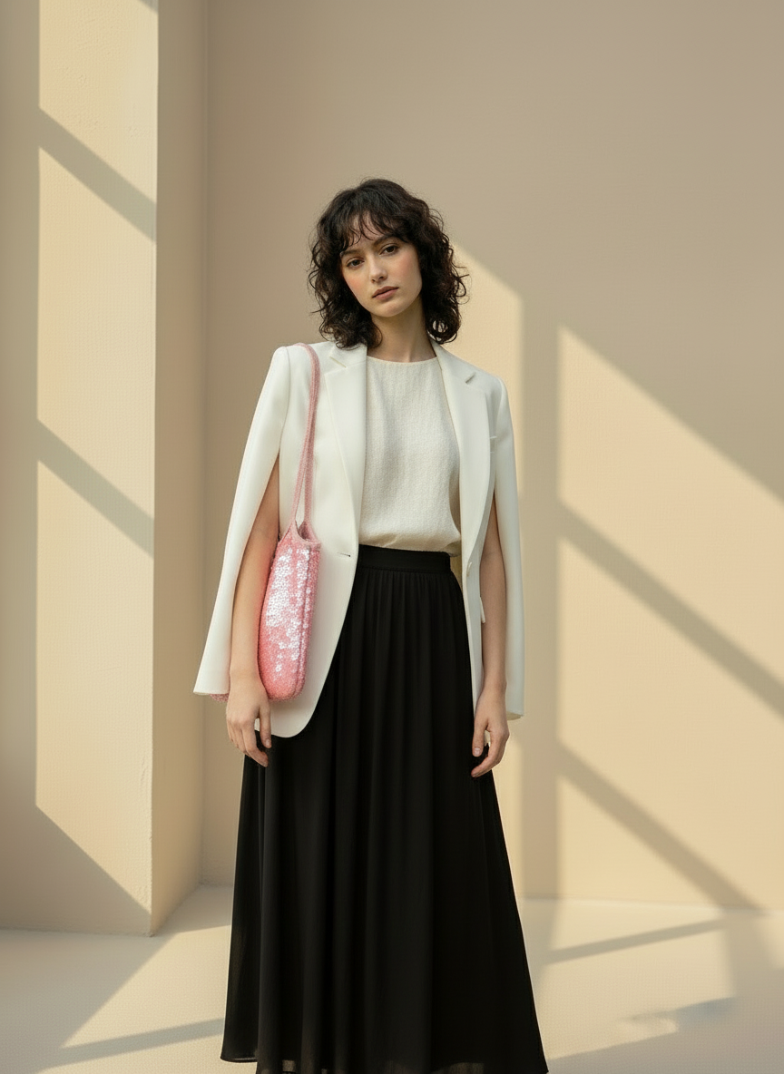 Medium Blush Evelyne Tote