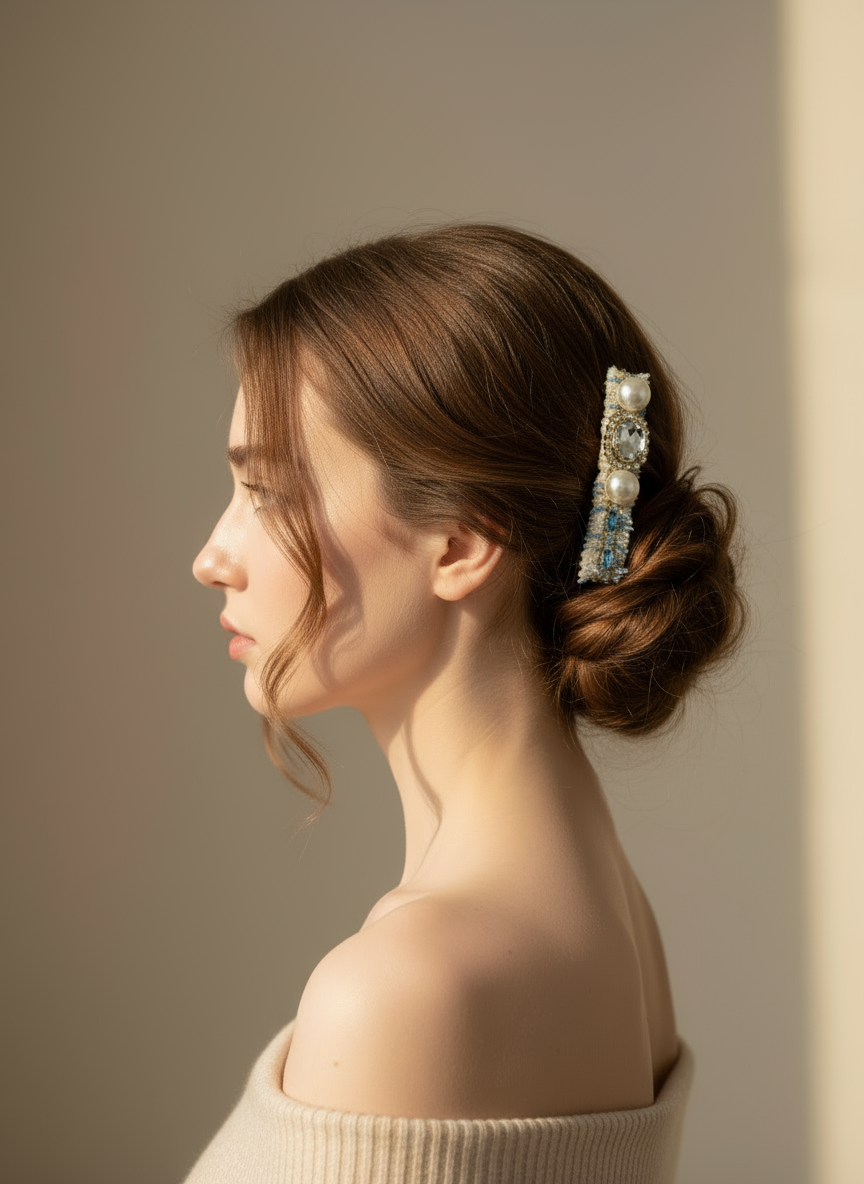 Gabby Tweed Flat Bow