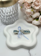 Tweed Bejweled Bow Hair Clip
