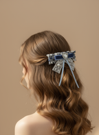 Cynthia Velvet Tweed Flat Bow