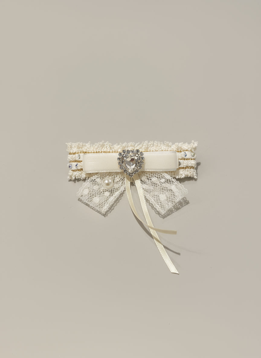 Cynthia Velvet Tweed Flat Bow