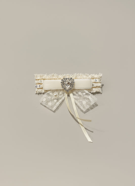 Cynthia Velvet Tweed Flat Bow