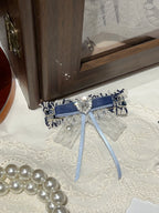 Cynthia Velvet Tweed Flat Bow