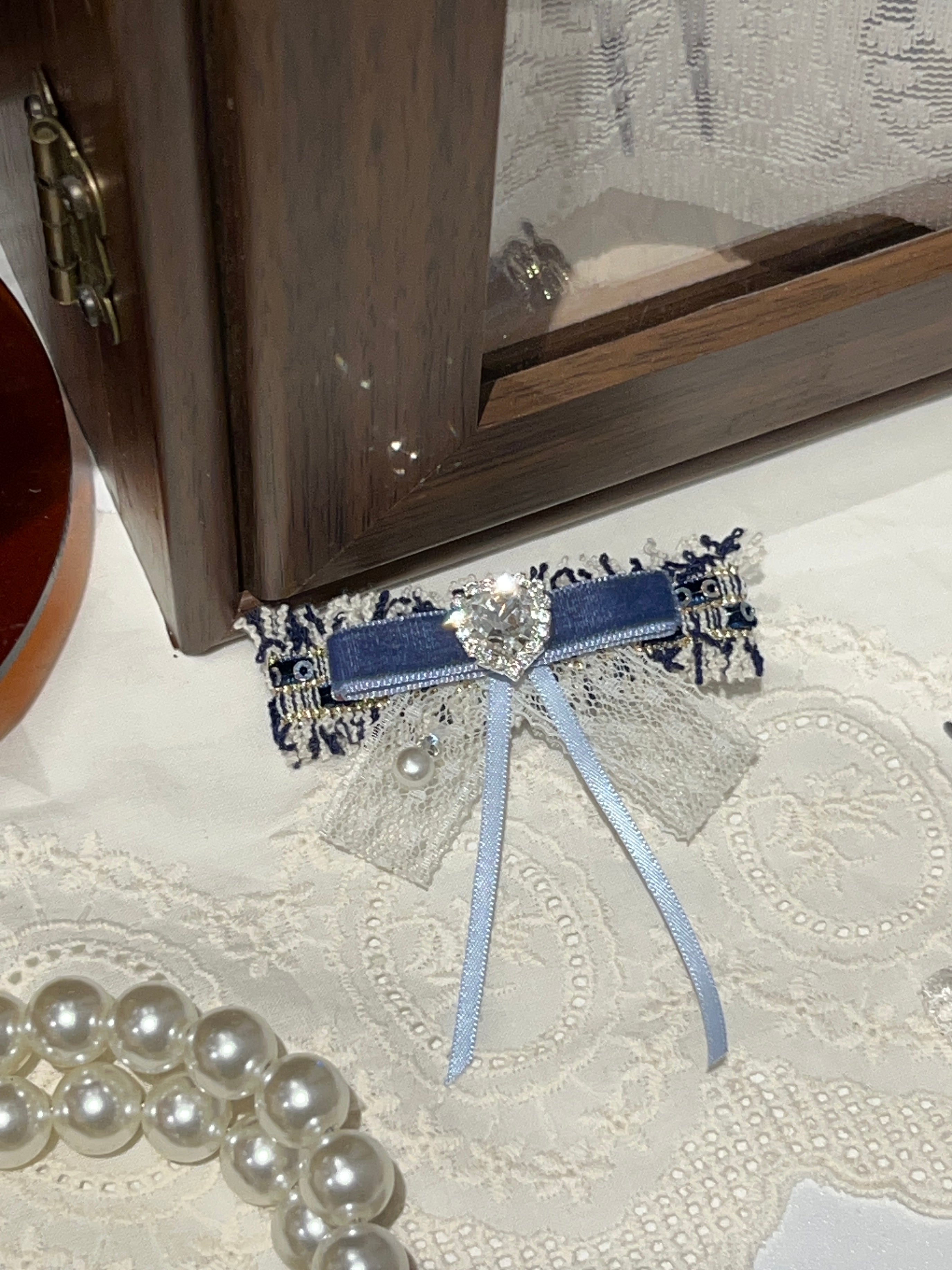 Cynthia Velvet Tweed Flat Bow