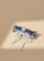 Cynthia Velvet Tweed Flat Bow