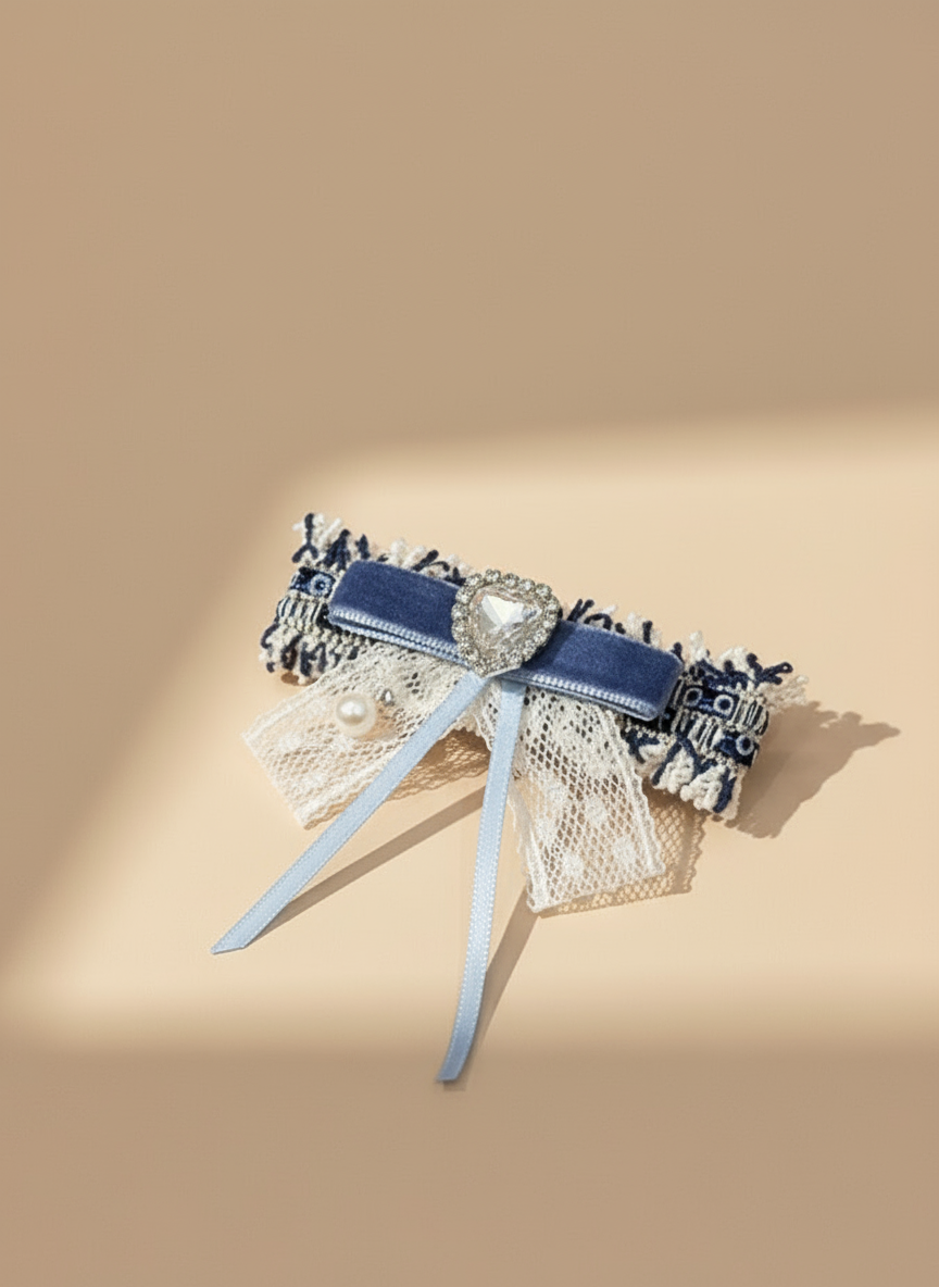 Cynthia Velvet Tweed Flat Bow