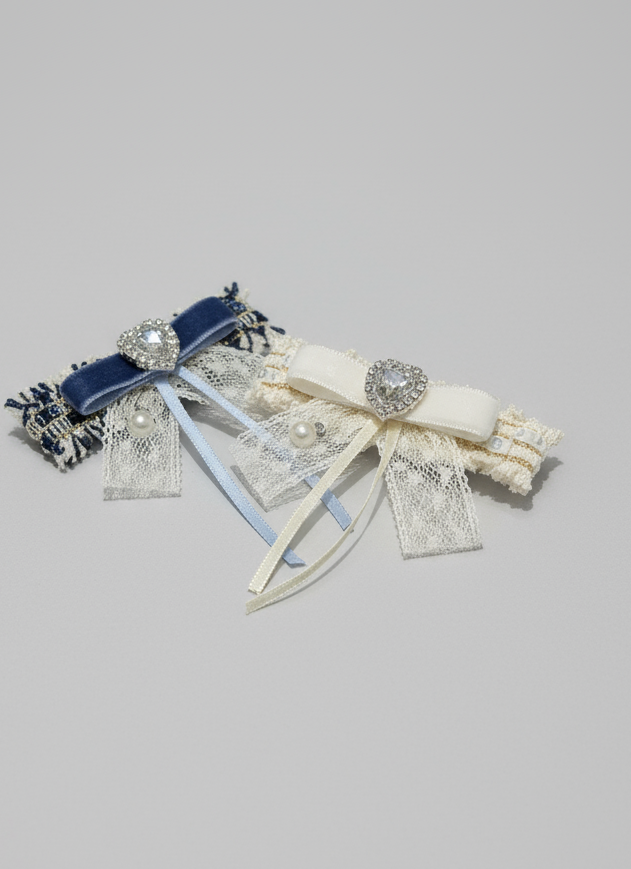 Cynthia Velvet Tweed Flat Bow