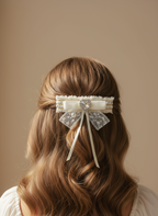 Cynthia Velvet Tweed Flat Bow